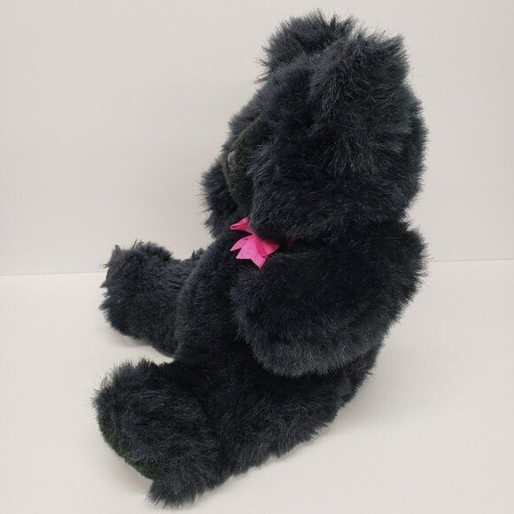 Ty 12" Blackie Black Teddy Bear Seated Vintage 1987 Stuffed Animal Plush - Picture 5 of 7